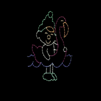 Floaty Elf animated Christmas light display