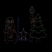 Forklift animated Christmas light display