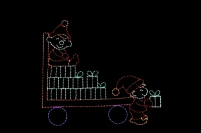 Haywagon Christmas light display