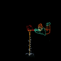 Ice Auger Antics animated Christmas light display