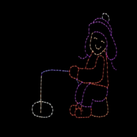 Ice Fishing Fun animated Christmas light display
