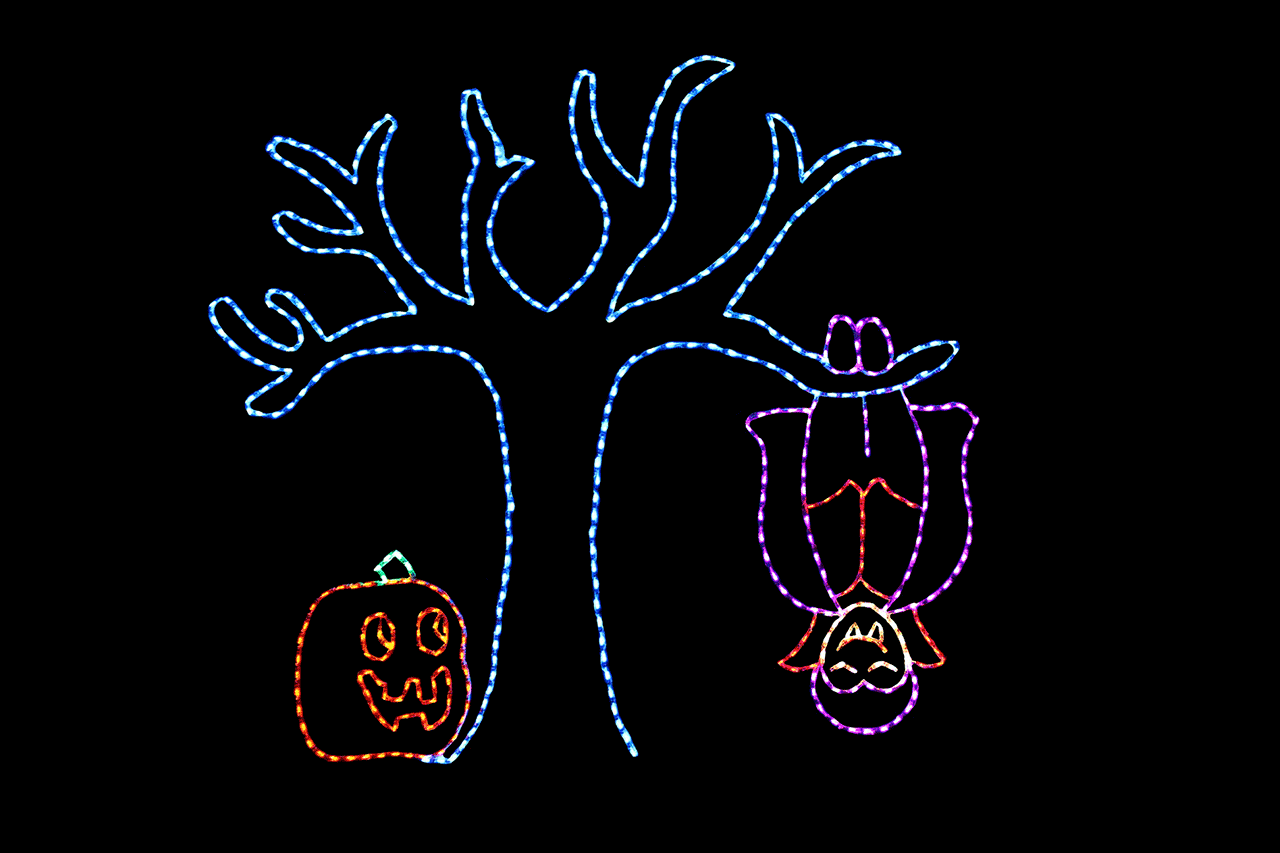 Vampire Bat animated Halloween light display