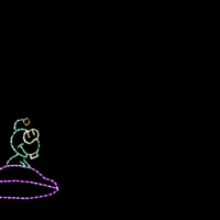 Flying Saucer animated Christmas light display