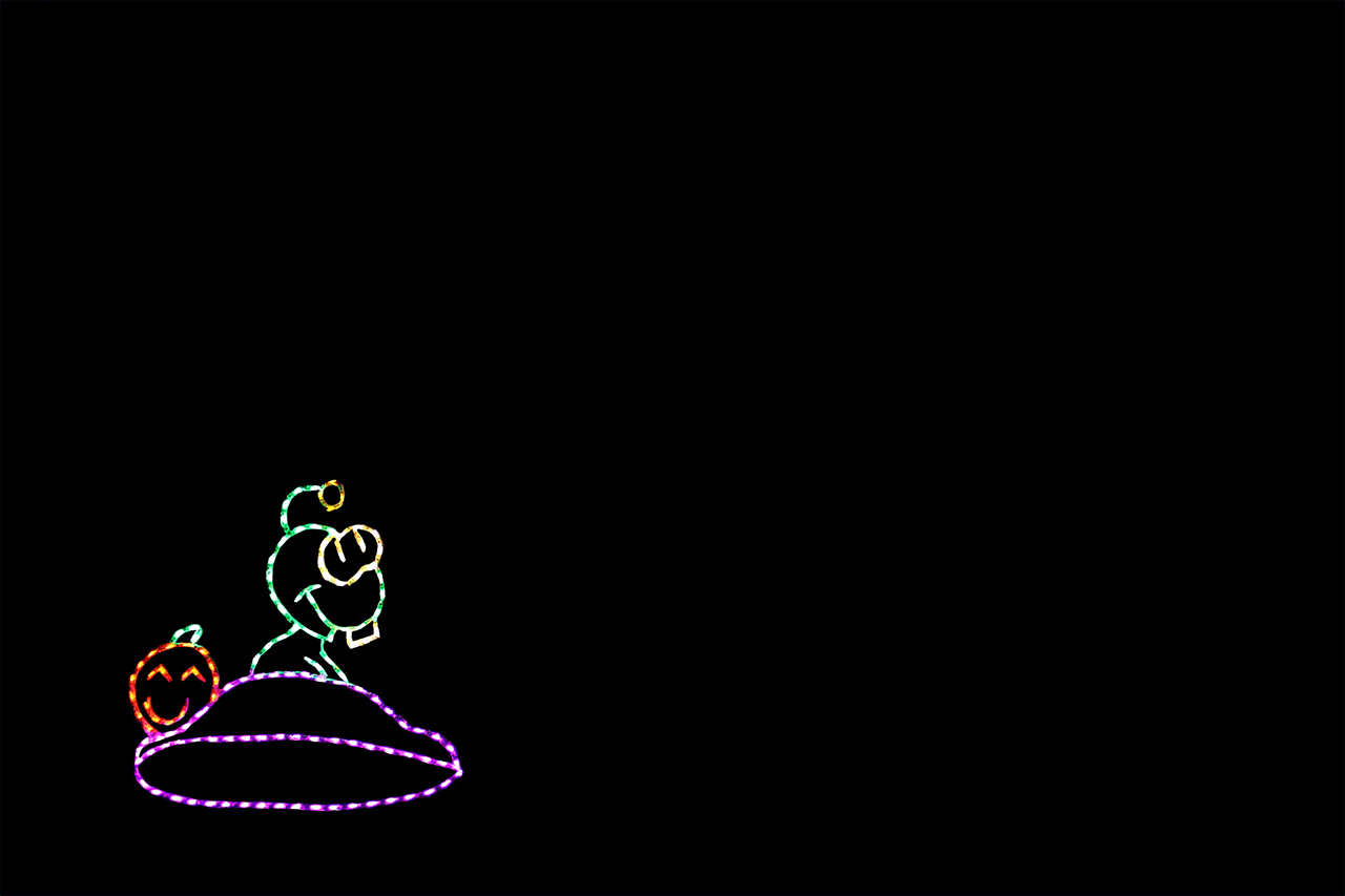 Flying saucer UFO light display