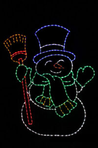 Snowman Dad Christmas light display