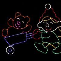 Wheel Bear O Christmas light display