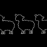 Flock of Sheep (2’ H x 6” W Each)