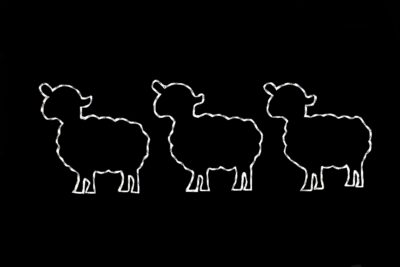 Flock of Sheep (2’ H x 6” W Each)