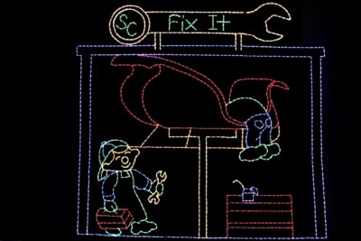 Santa's Fix it Shop (10' H x 11' W)