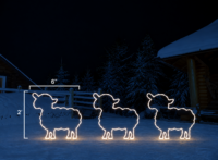 Flock of Sheep (2’ H x 6” W Each)