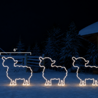 Flock of Sheep (2’ H x 6” W Each)